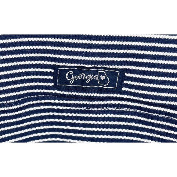 State of Mine Georgia Blue Stripe Striped Women’s XXL Henley Pullover Sweatshirt - Picture 5 of 6